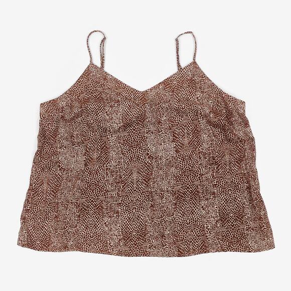 A New Day Animal Print Cami Size XXL Brown Plus Size Casual Earth Girl Summer - Picture 3 of 12